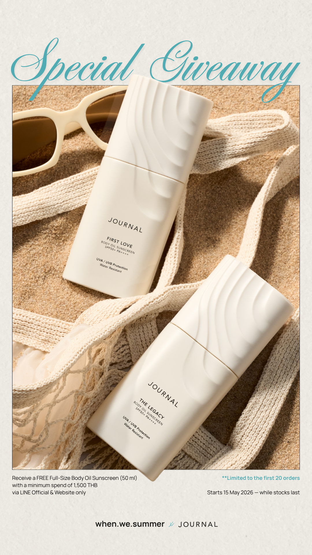 Whenwe x Journal - Body Oil Sunscreen 50 ml